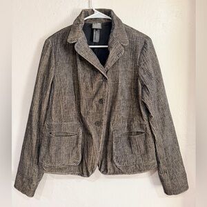 Lilith Cotton Coat Blazer Jacket Size L/42 Grayish Black